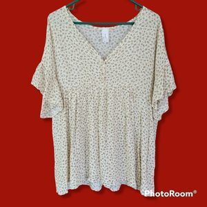 Honeyme Floral Babydoll Boutique Blouse